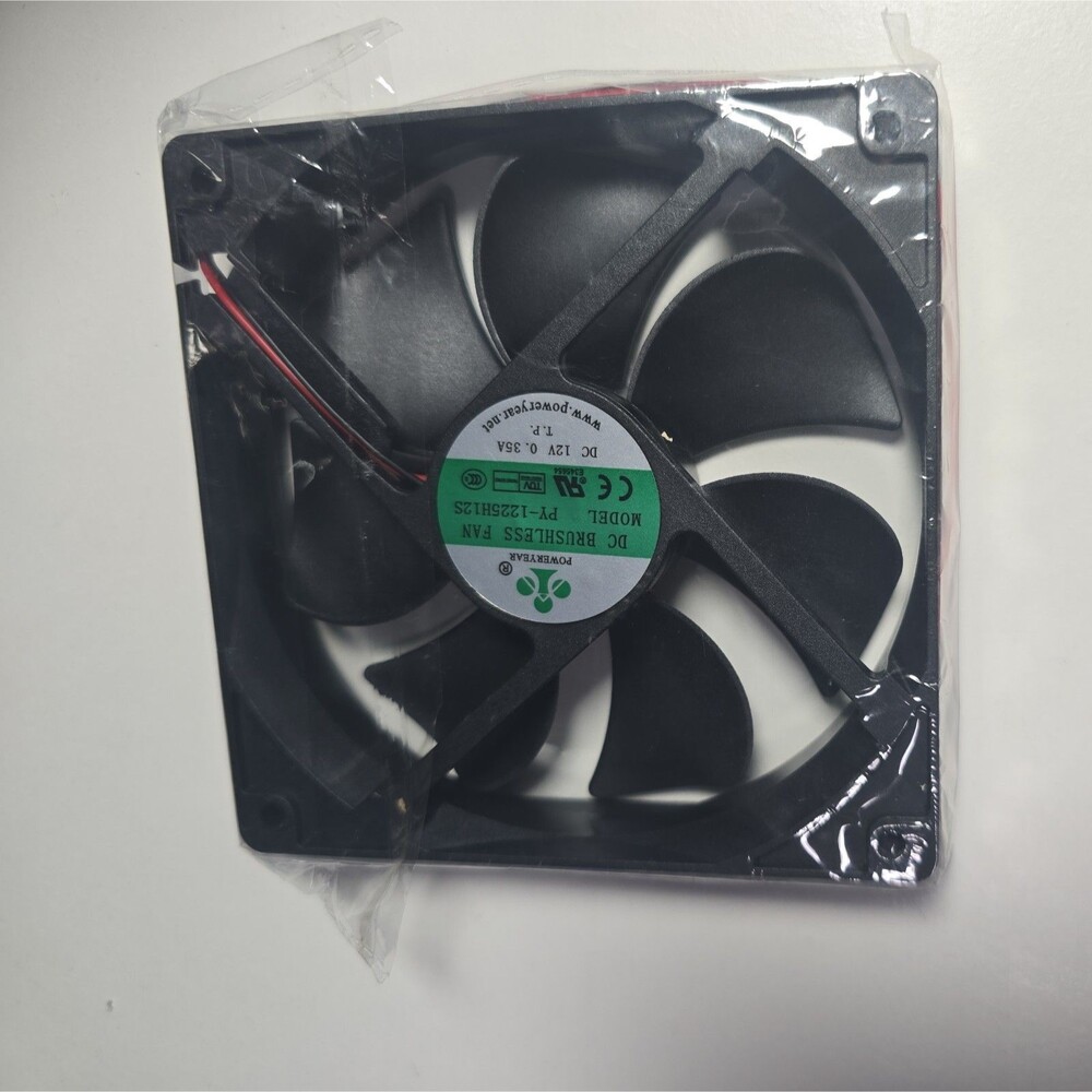 POWERYEAR PY-1225H12S DC12V 0.35A 12CM 120*120*25MM 2Pin Cooling Fan